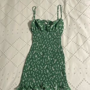 Princess Polly Green Dress with flowers